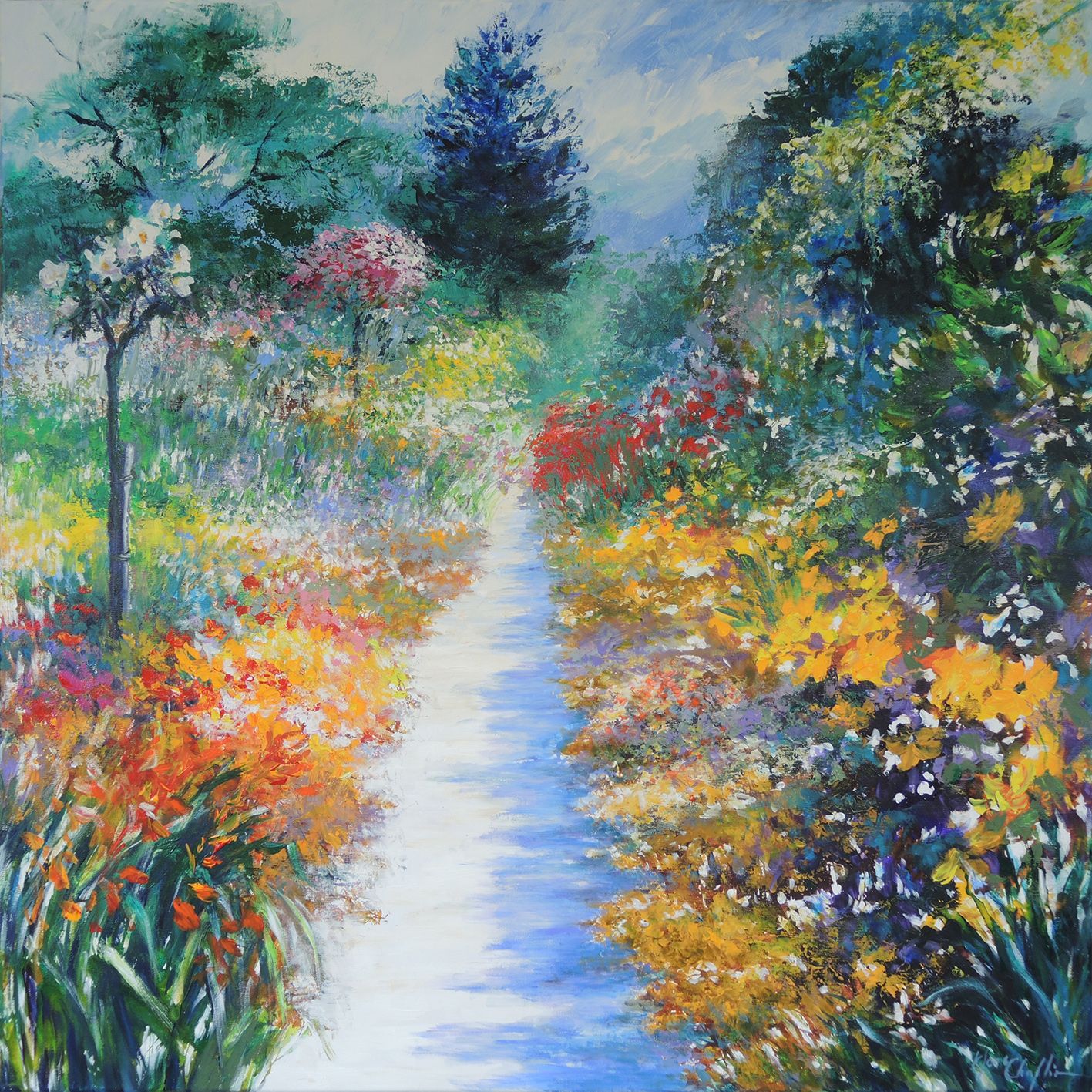 Summer promenade in Giverny by Mary Chaplin