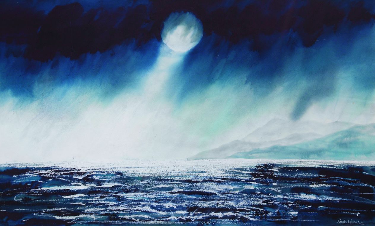 Storm moon by Nicola Wiehahn