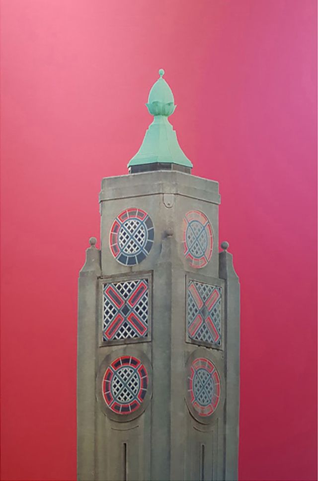 Oxo Tower, Pink by Michael Wallner