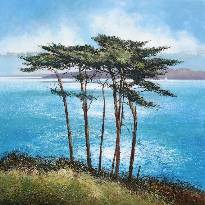 Sunlit Pines by Michael Sanders