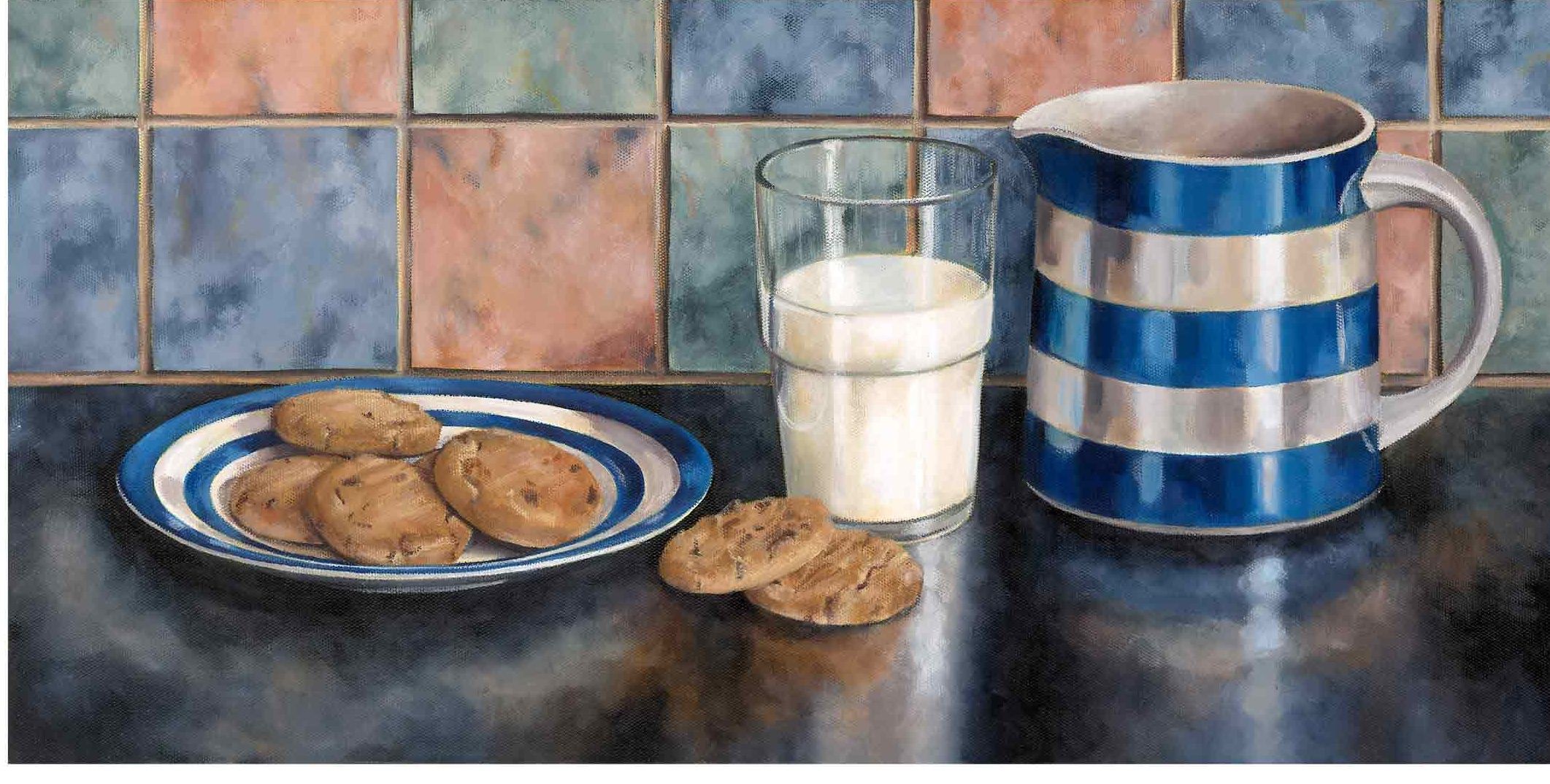 Milk and cookies before bed by Lisa Bloomer