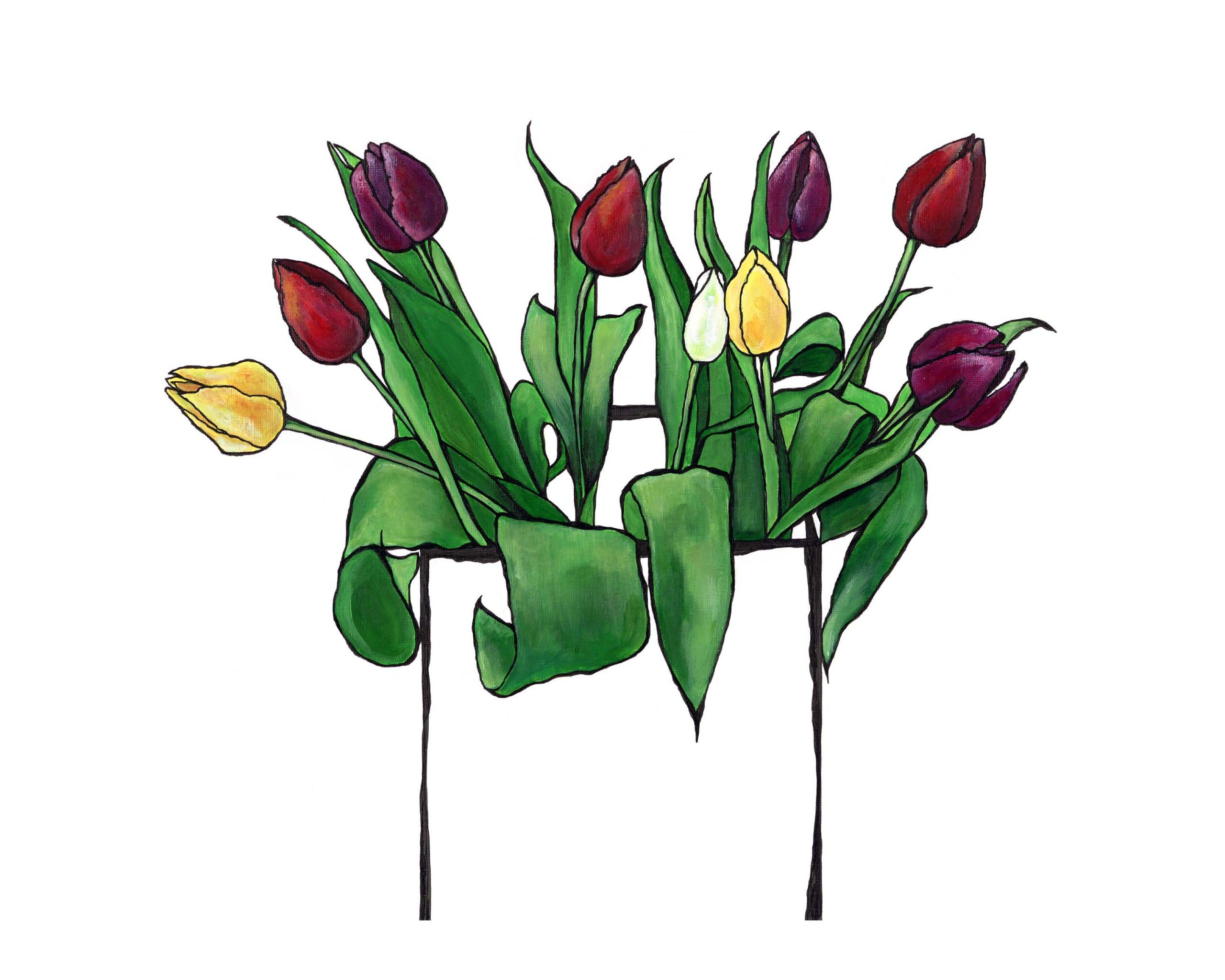Mixed Tulips by Lucy Routh