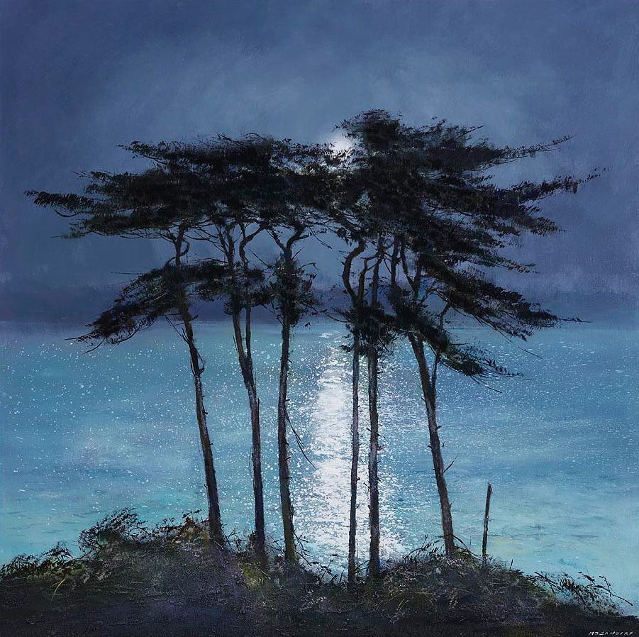 Moonlit Pines by Michael Sanders
