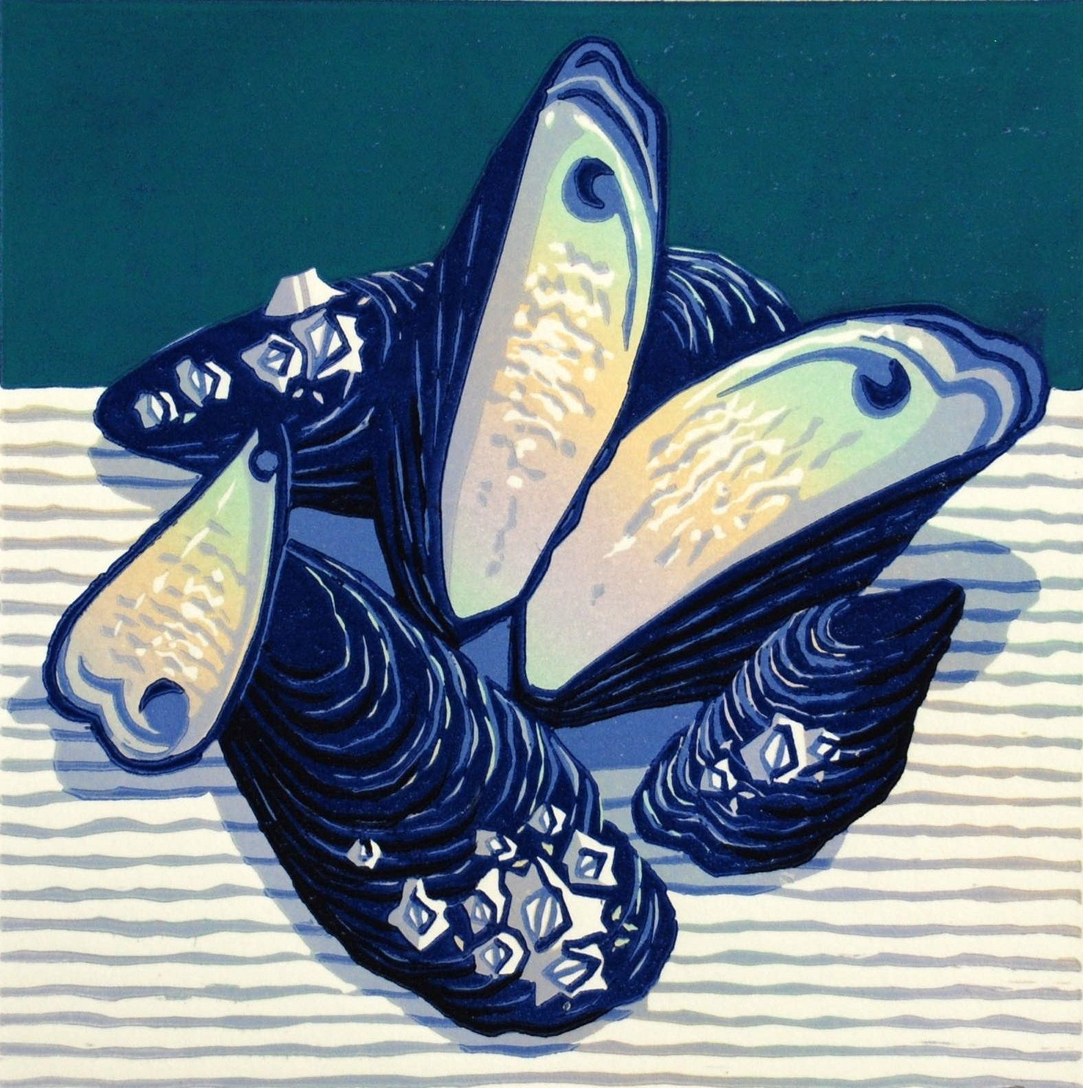 Mussel Shells by Mark A Pearce