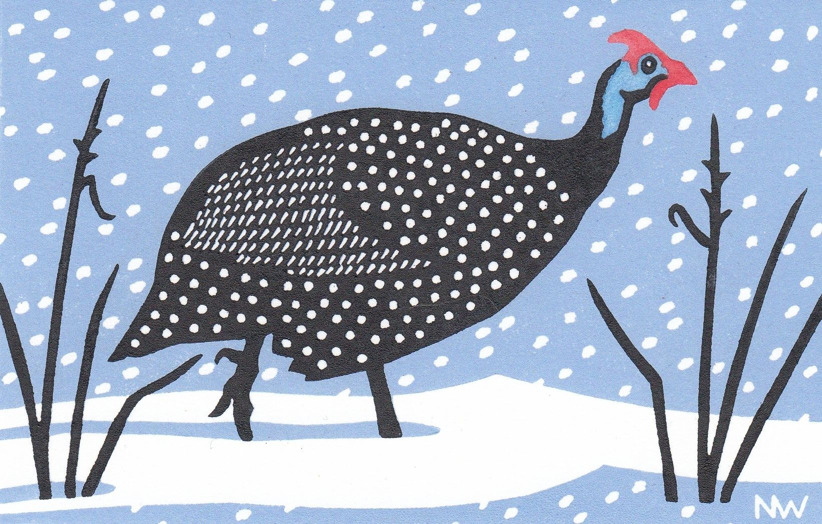 Snowy Fowl by Nick Wonham