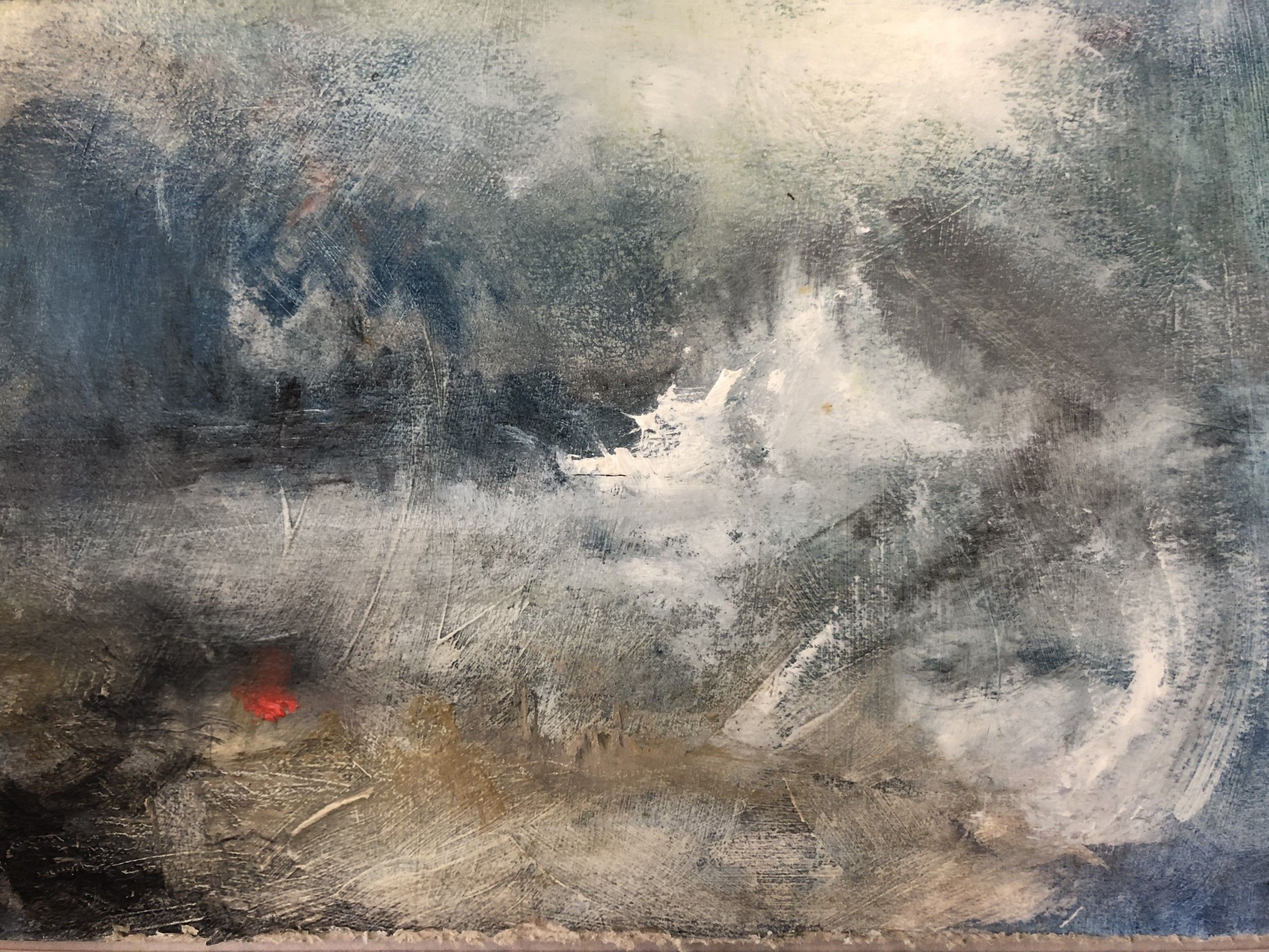 Red Buoy in Storm by Jemma Powell