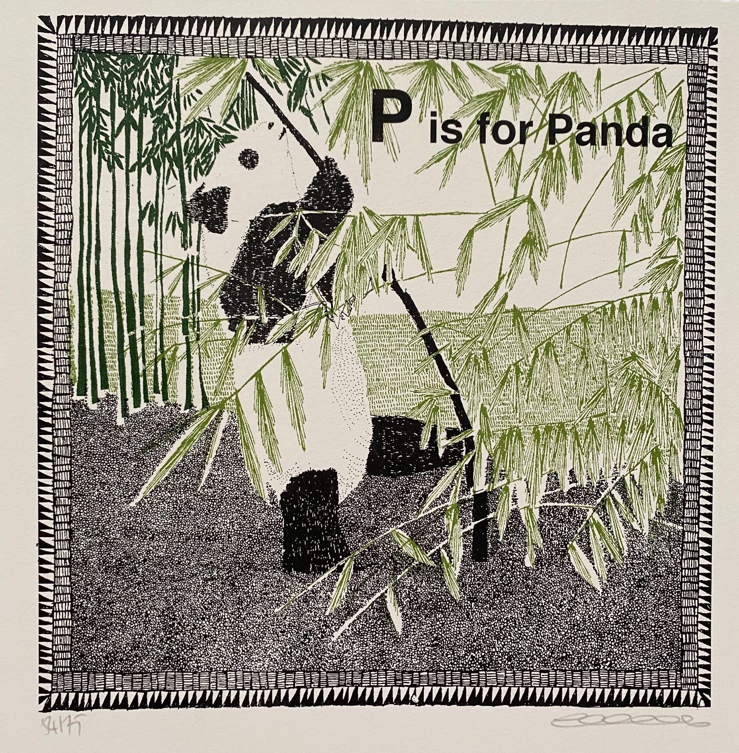 P is for Panda (small) by Clare Halifax
