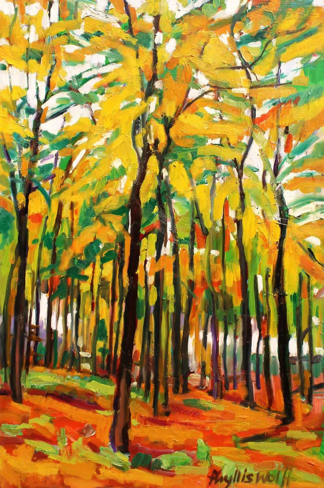Tall Beeches II by Phyllis Wolff