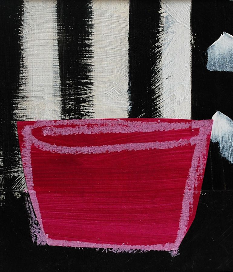 Pink Bowl with Black Stripe by Jenny Balmer