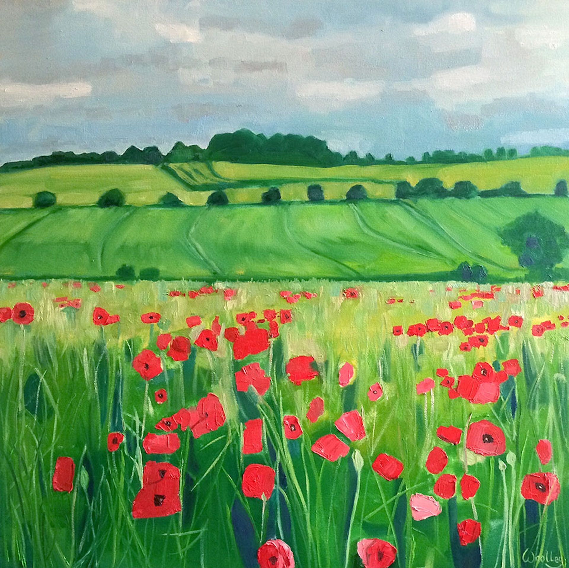 Polka Dot Poppies by Eleanor Woolley