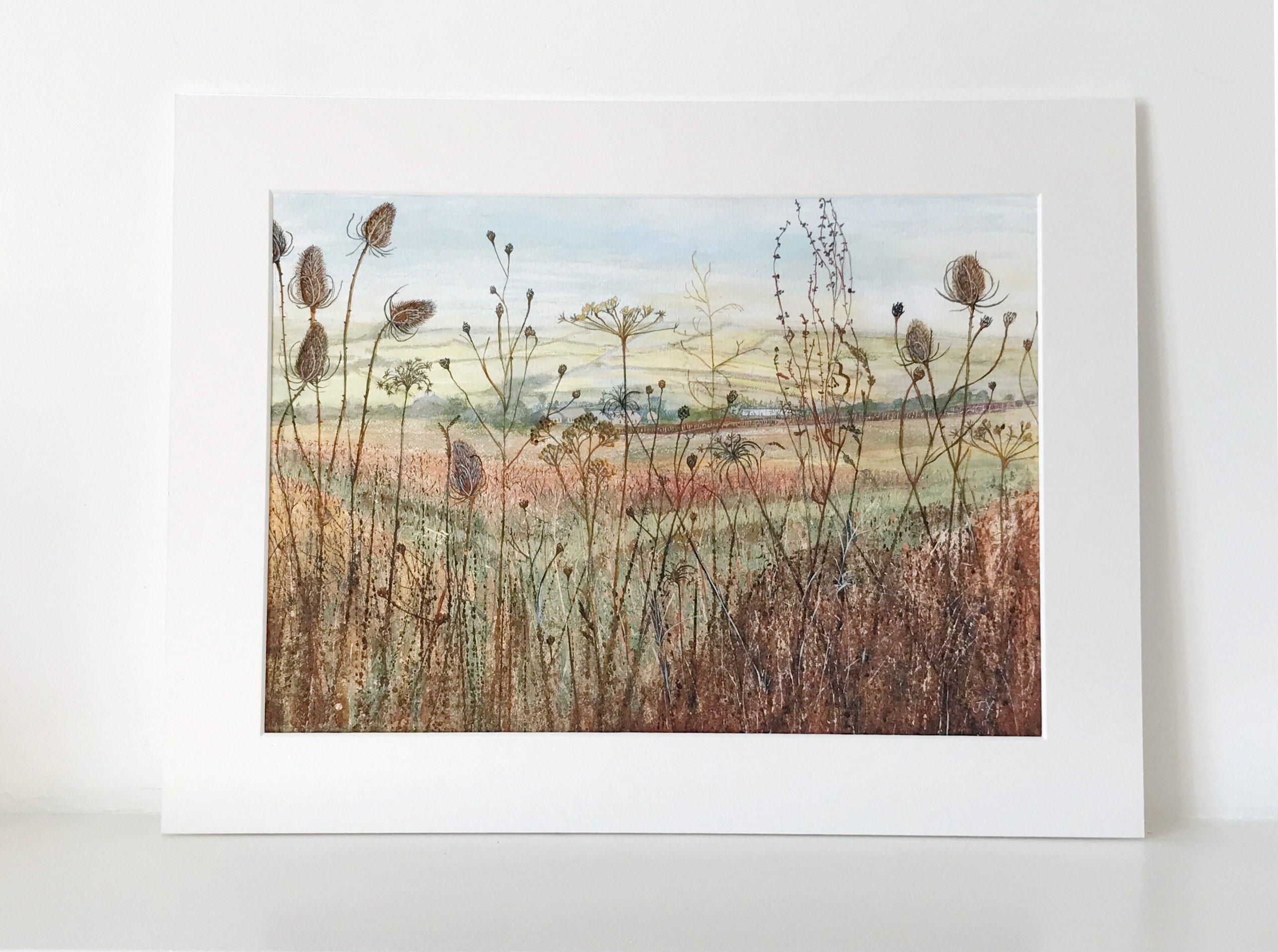 Looking through Seedheads Across the Evenlode Valley by Judith Yarrow - Secondary Image