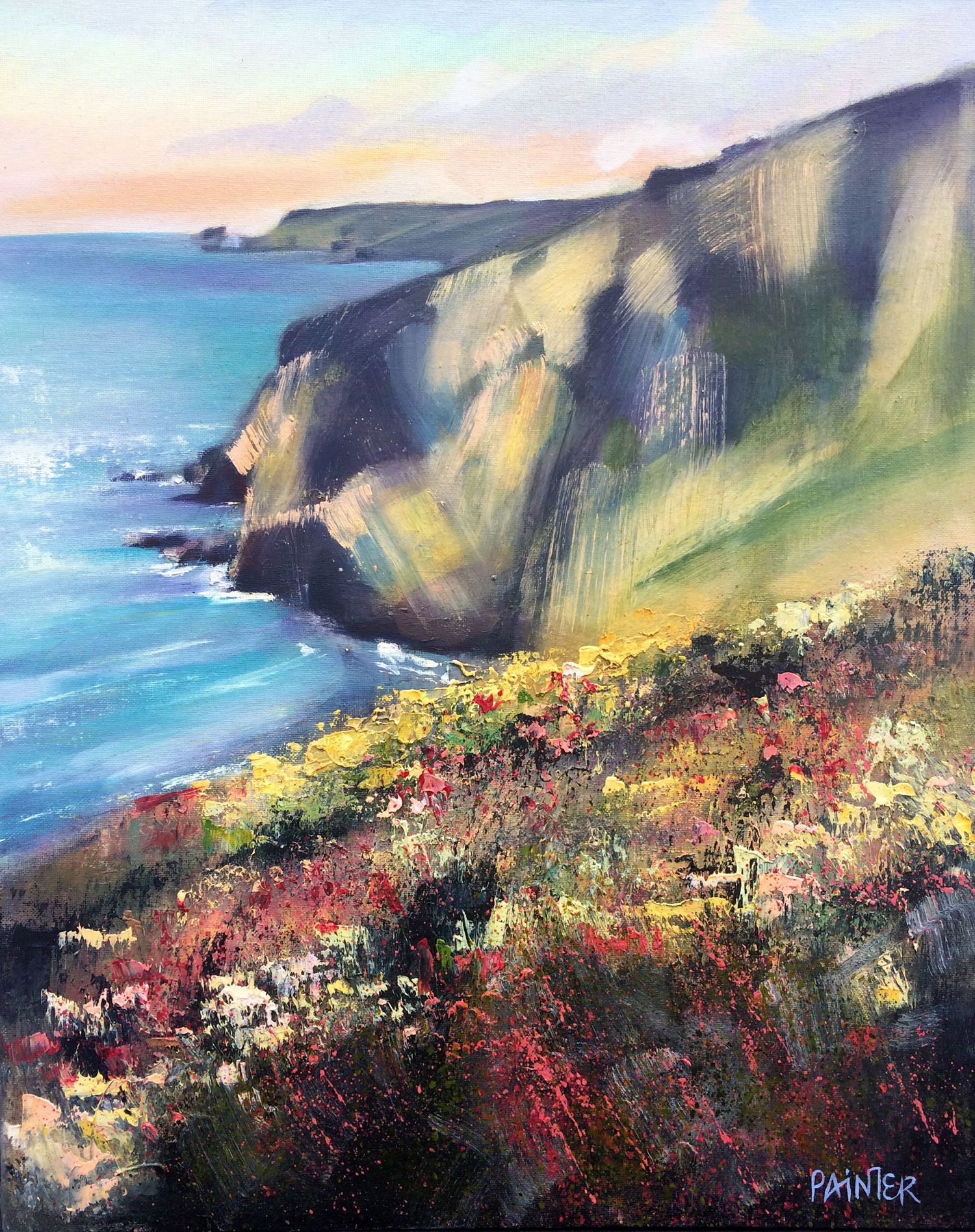Cliffs At Porthtowan by Rachel Painter