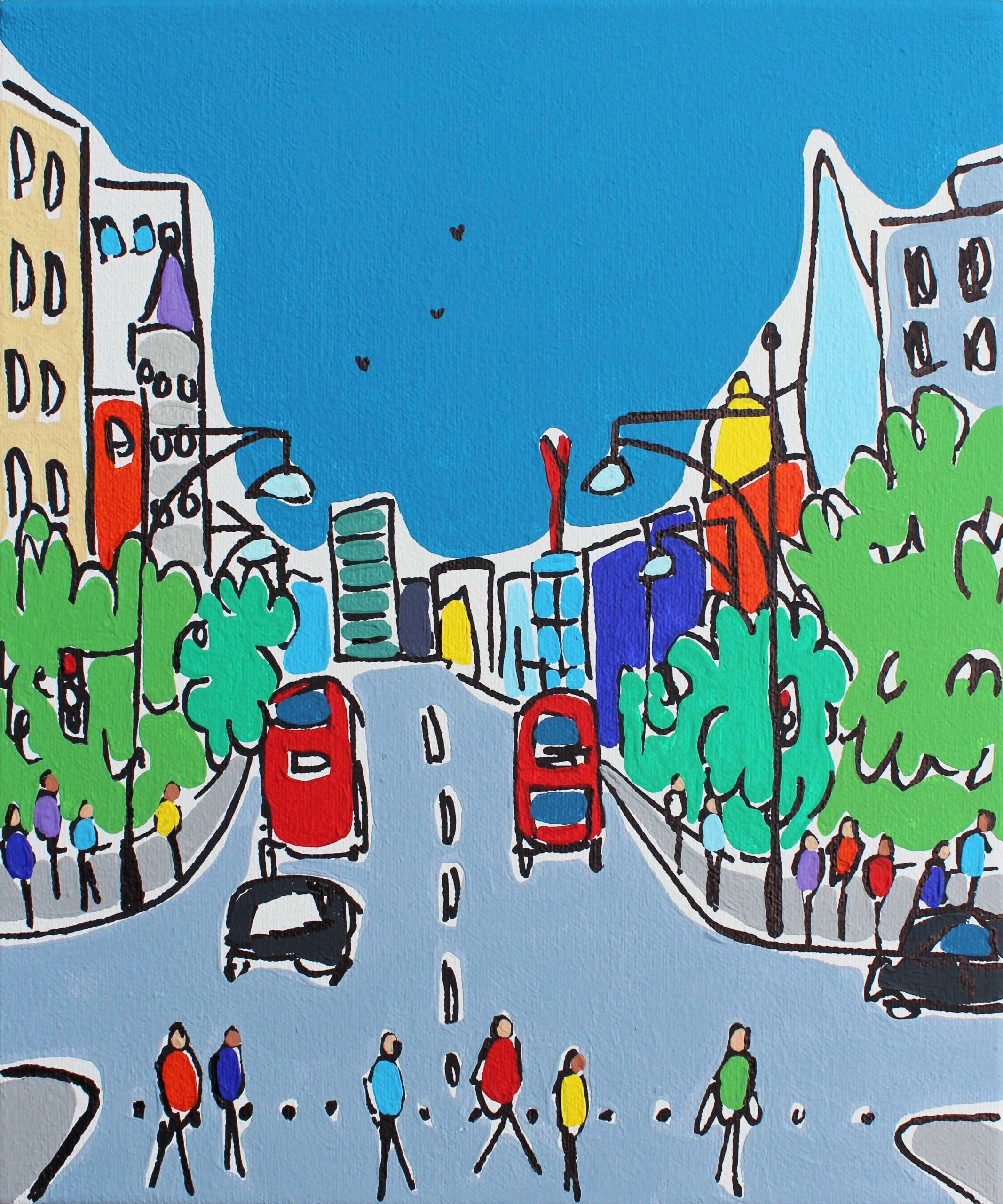 Mini colours of Oxford street by Rachel Tighe