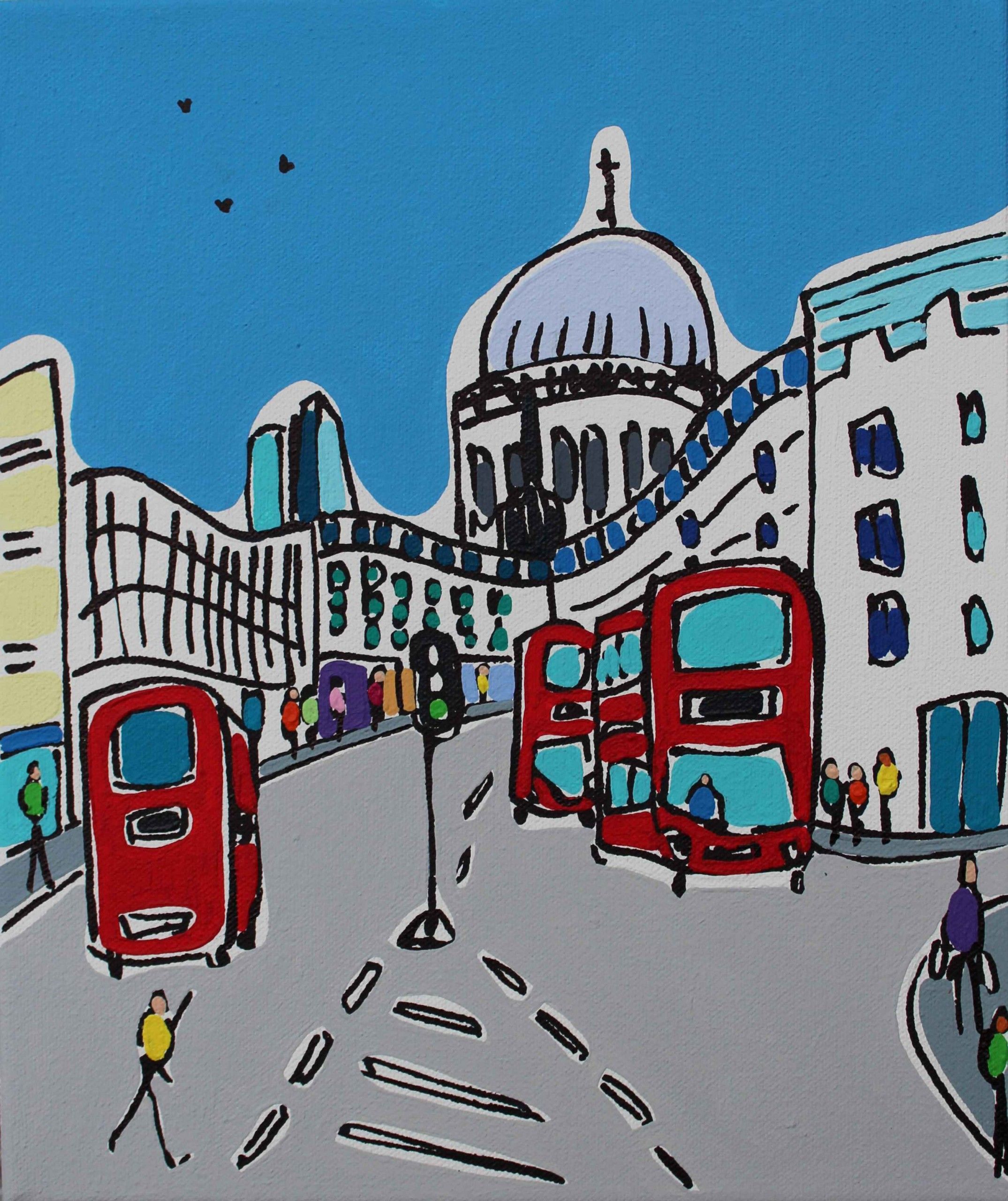 Mini Ludgate Hill Morning by Rachel Tighe