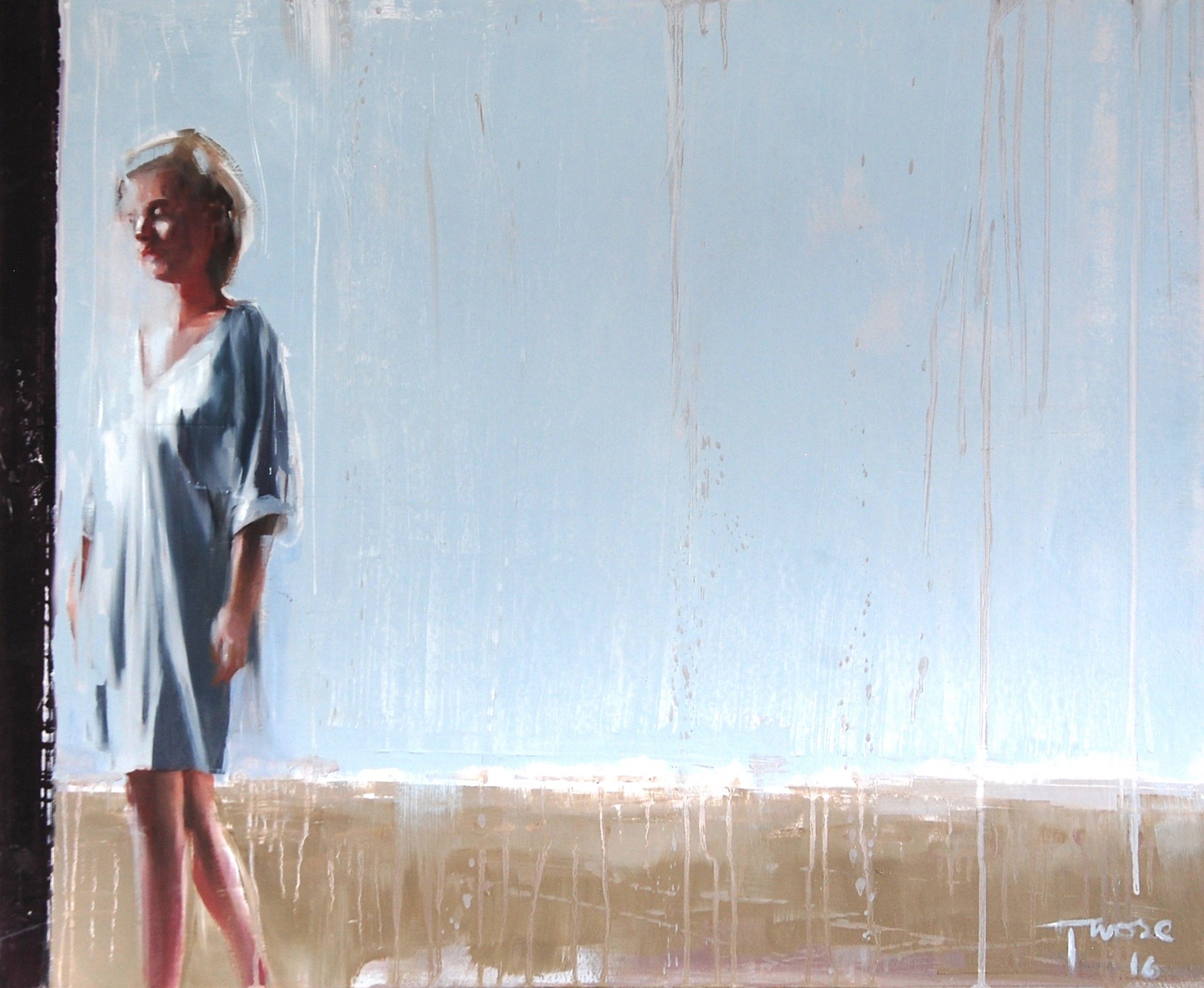 Woman in a Grey Dress by Richard Twose