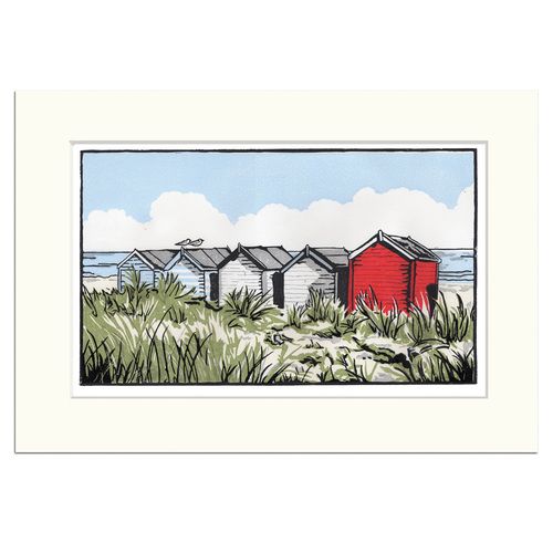 Suffolk Beach Huts by Fiona Carver