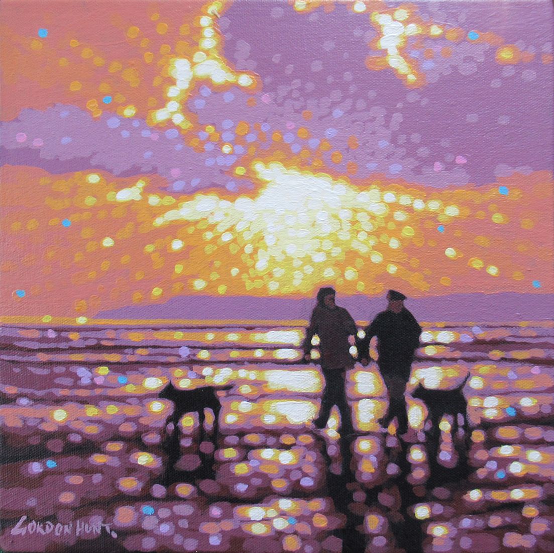 Sunset beach walk by Gordon Hunt