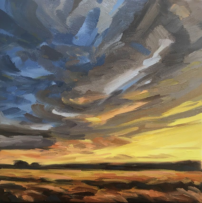 Evening Light Across The Fields II by Suzanne Winn