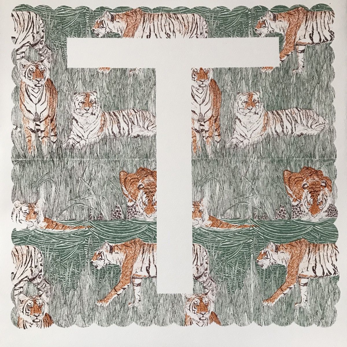 T is for Tiger (large) by Clare Halifax
