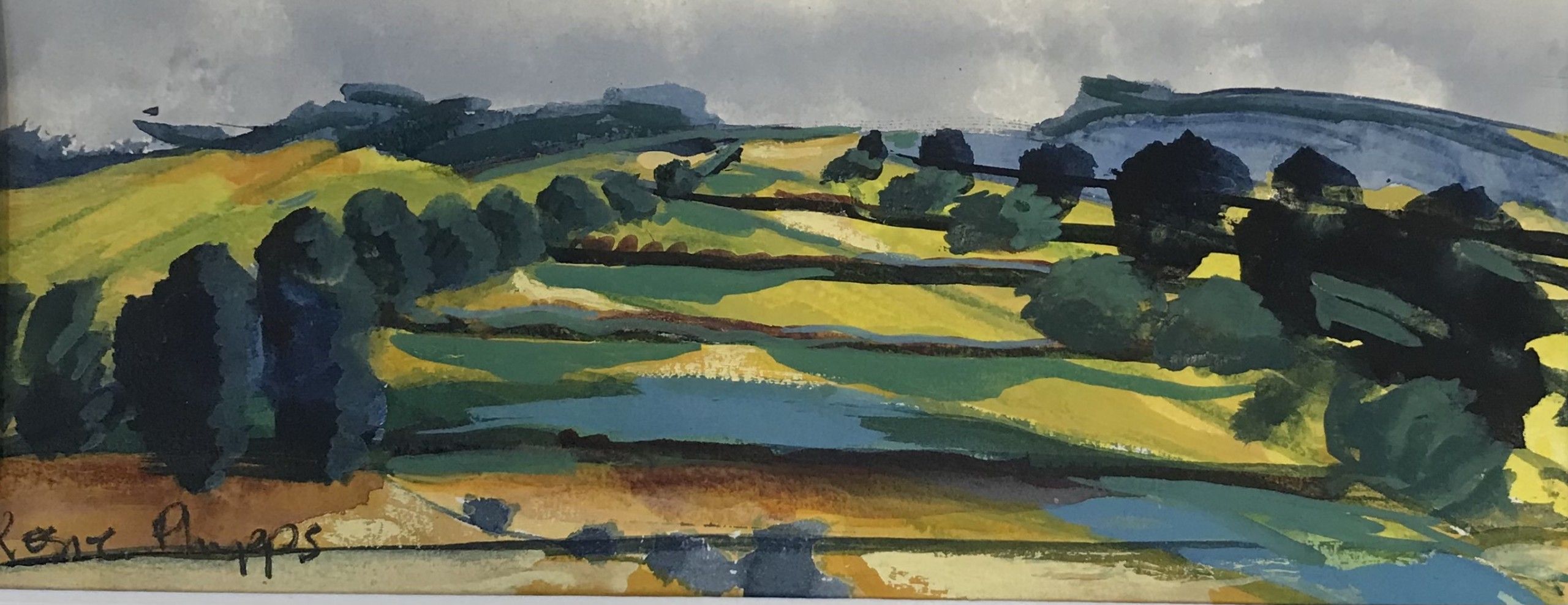 Patchwork Yellow Fields by Rosie Phipps