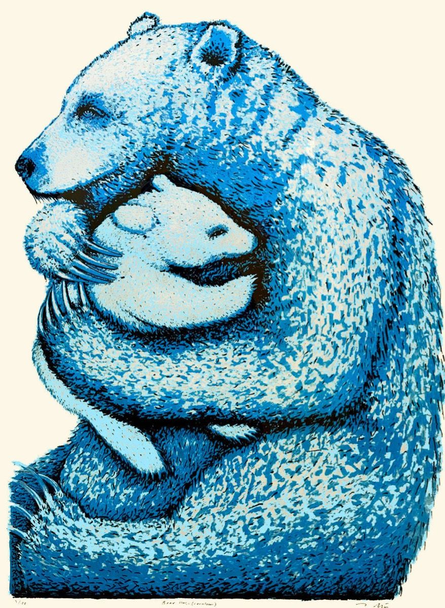 Bear Hugs (Cerulean) by Tim Southall