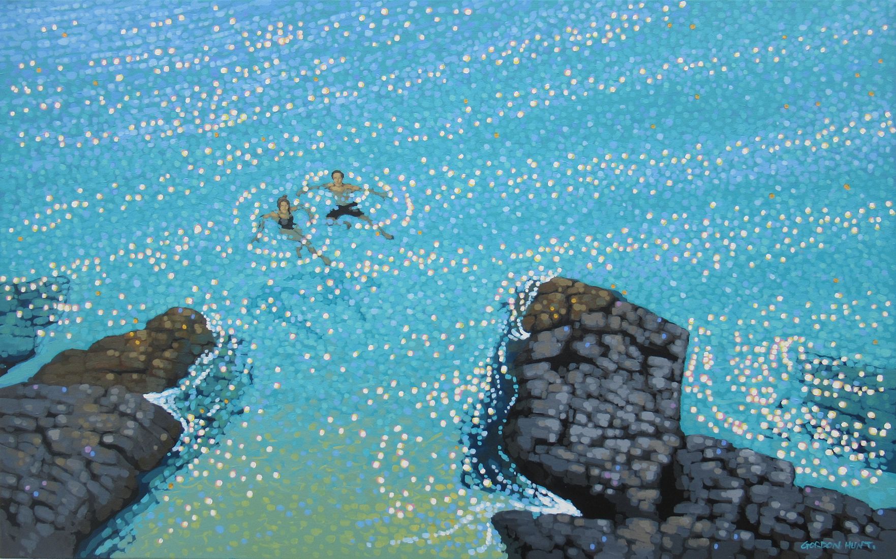 Turquoise water and sparkles - come on in, the waters lovely. St. Ives, Cornwall by Gordon Hunt