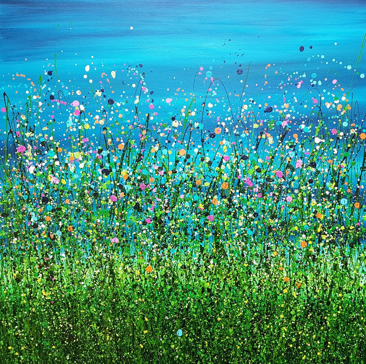 Turquoise Crush Meadows #4 by Lucy Moore