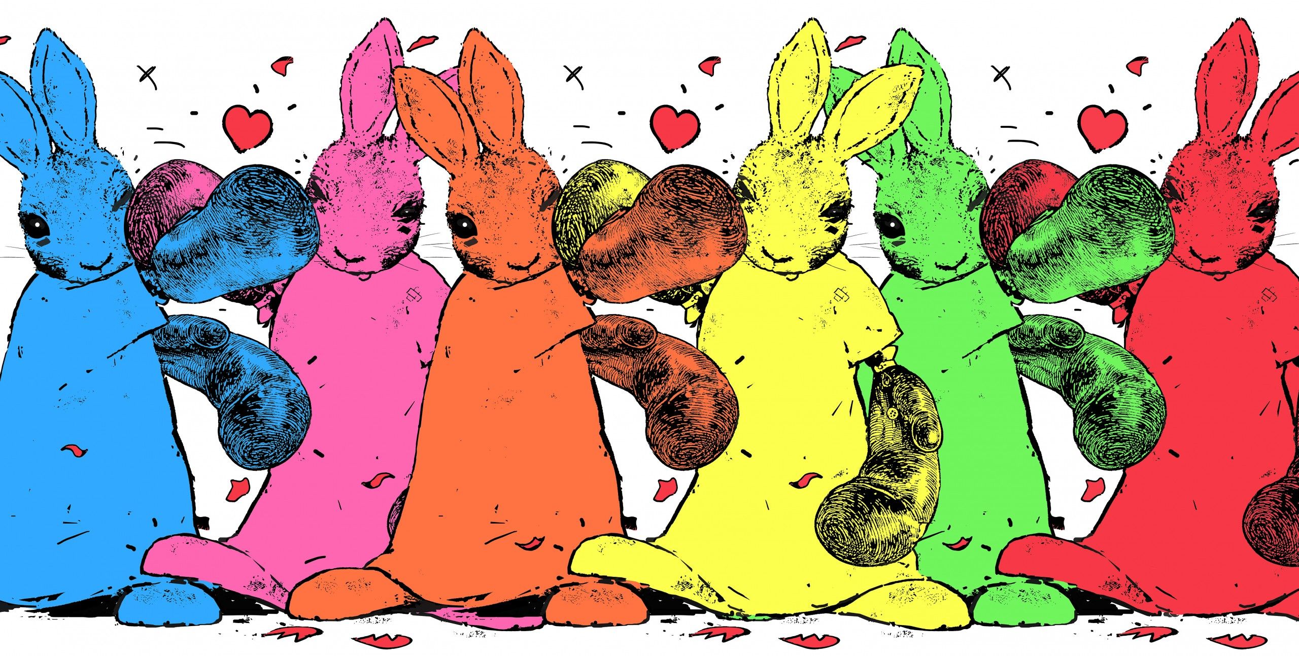 United Colours of Bunny Town by Harry Bunce