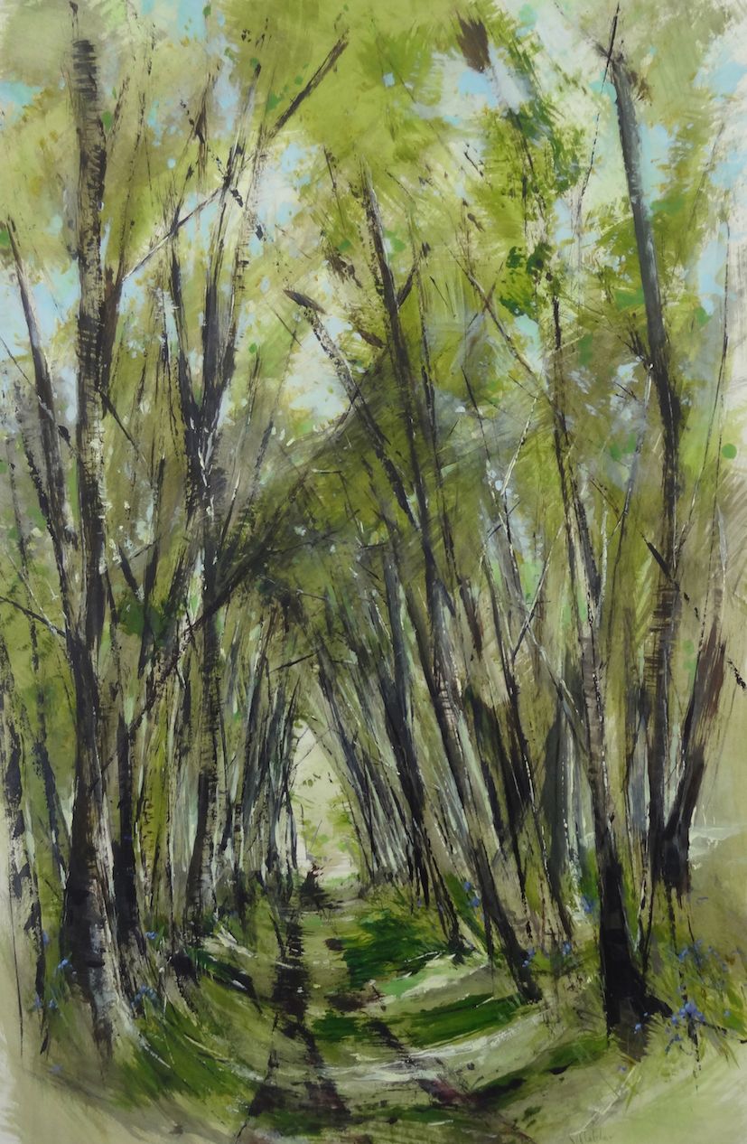 Birches and Bluebells by Victoria Fletcher