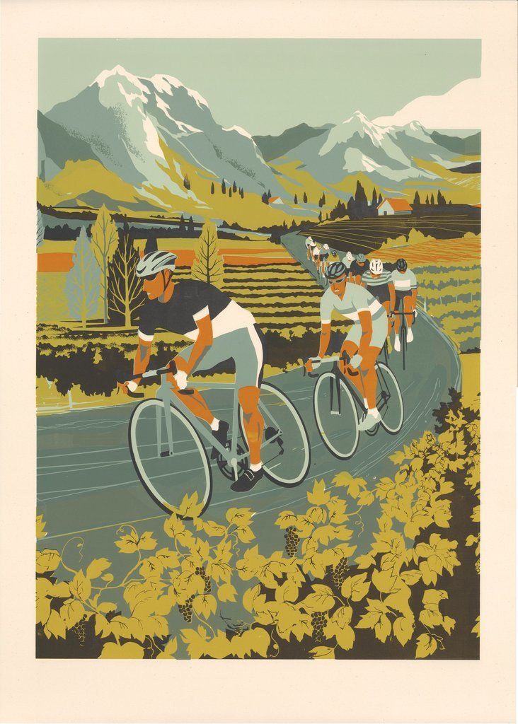 Vineyard Cyclists by Eliza Southwood