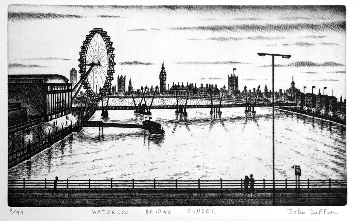 Waterloo Bridge Sunset b y John Duffin by John Duffin