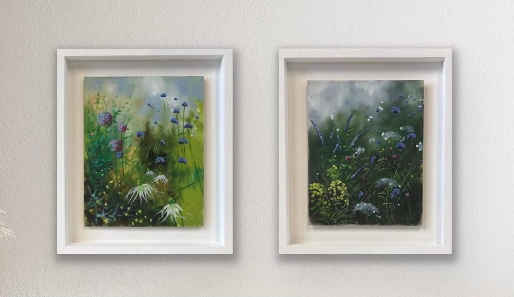 Diptych of Flowers by Dylan Lloyd