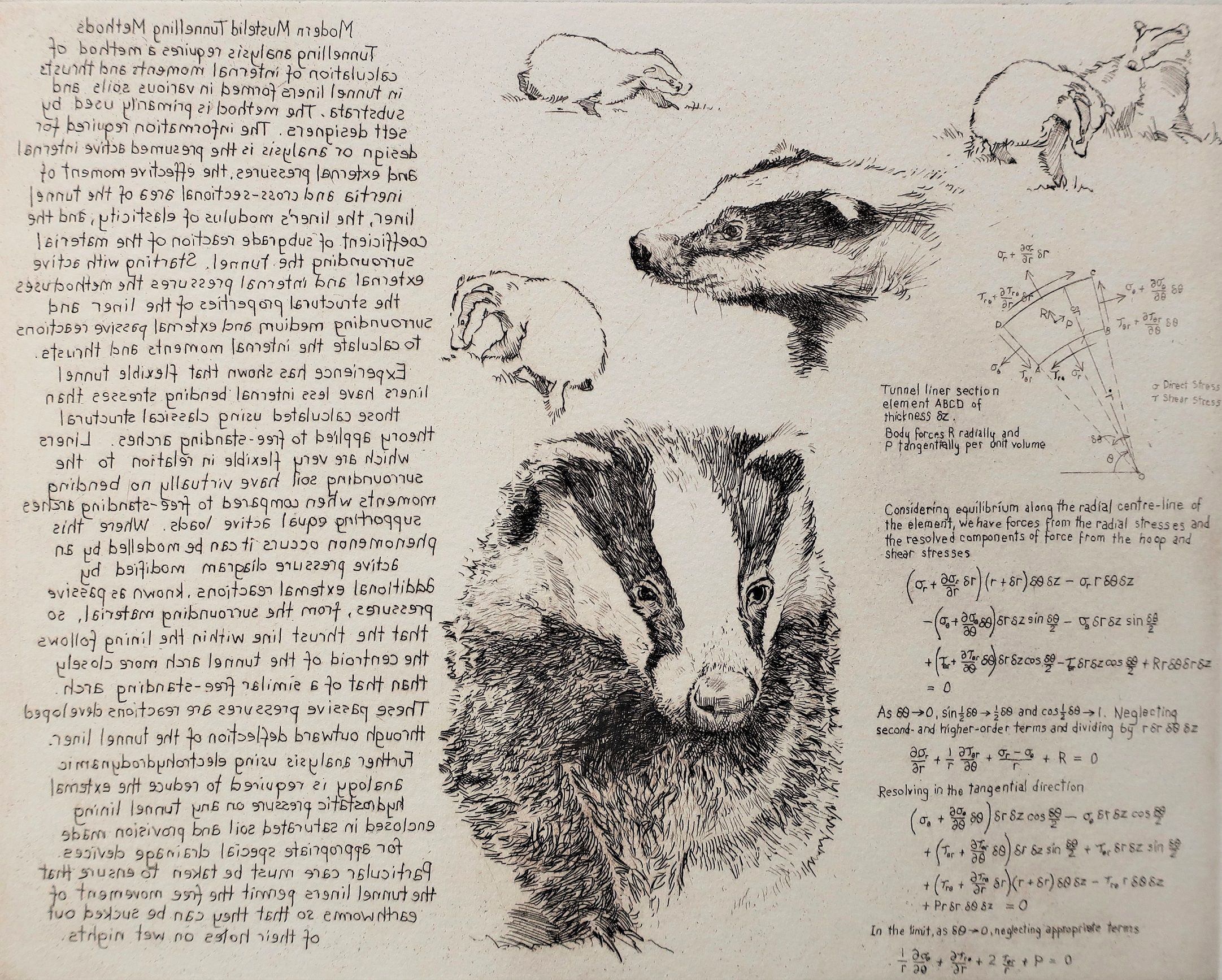 Badger Studies by Will Taylor