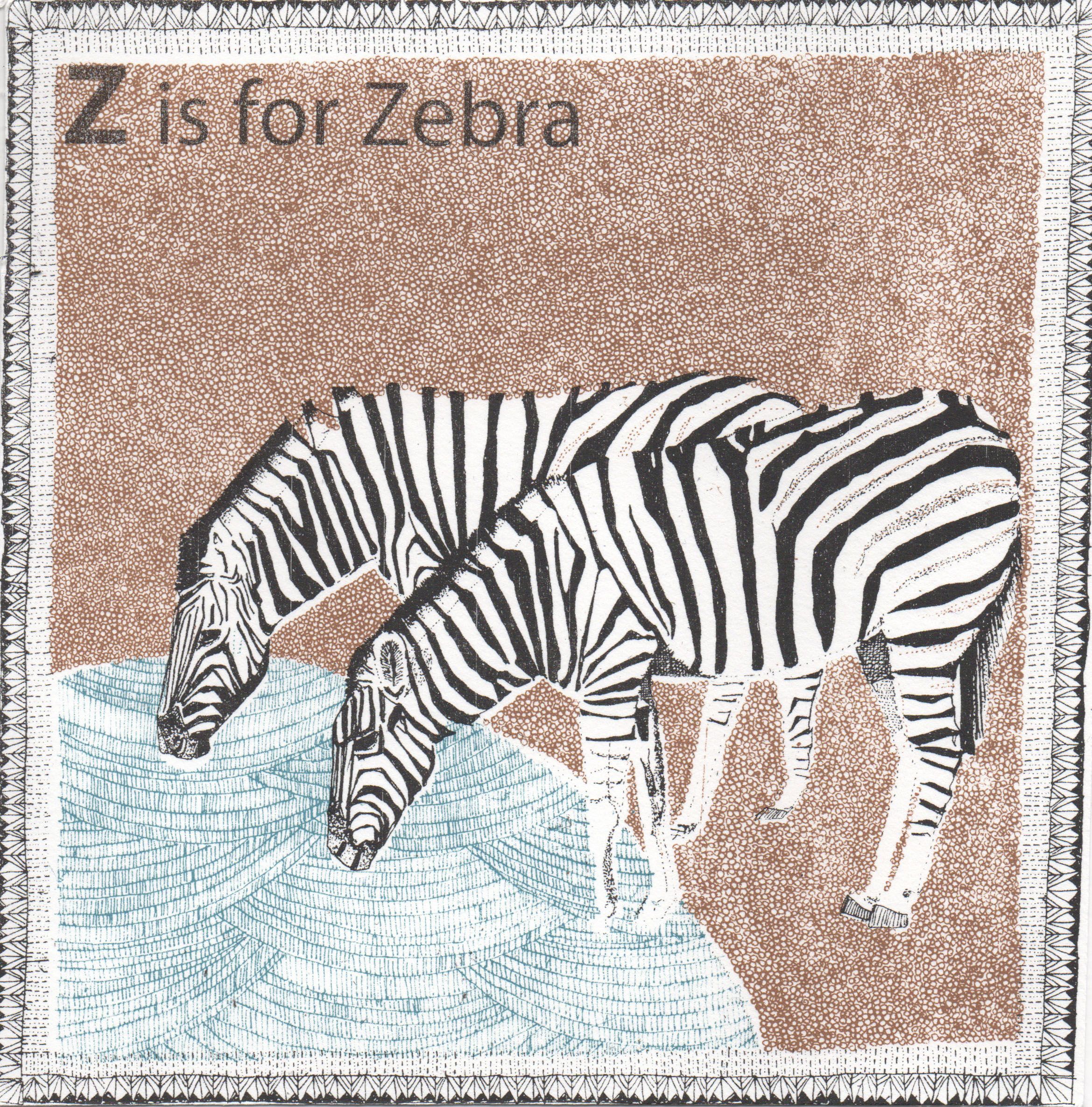 Z is for Zebra (small) by Clare Halifax